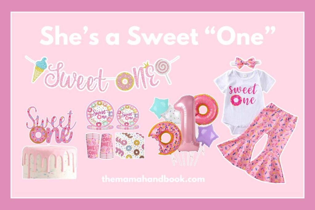 she's a sweet one party collage