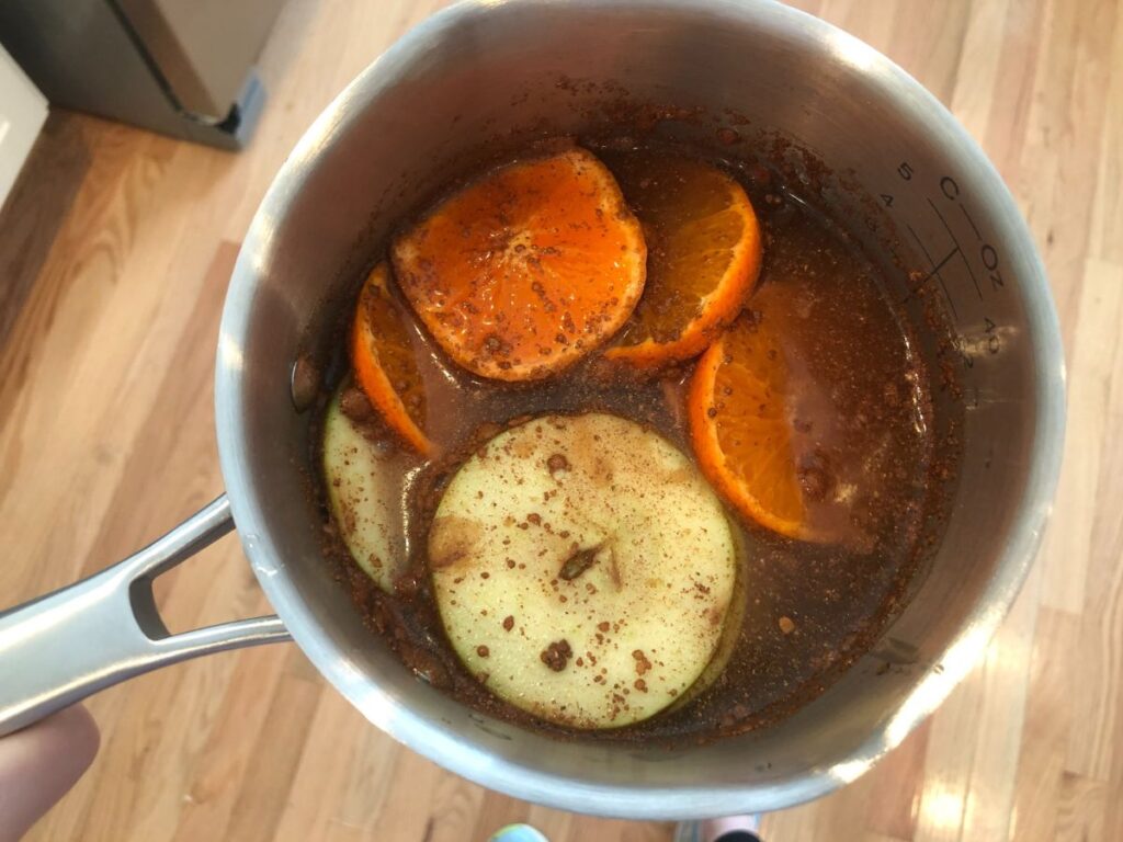 simmering pot before it goes on the stove