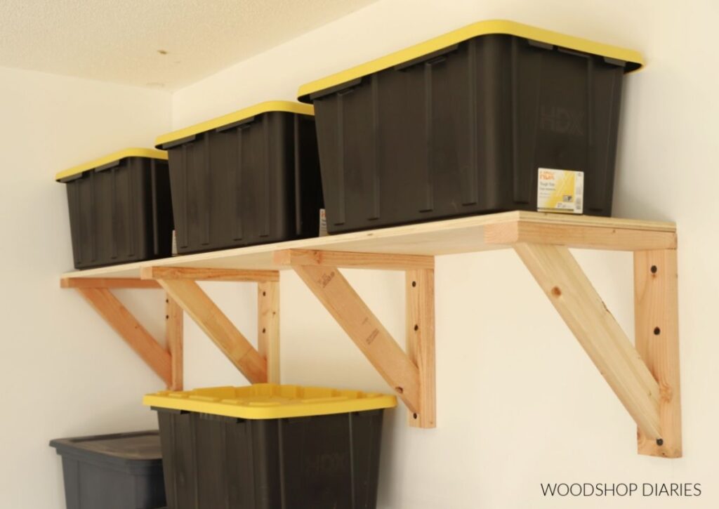 diy garage shelves