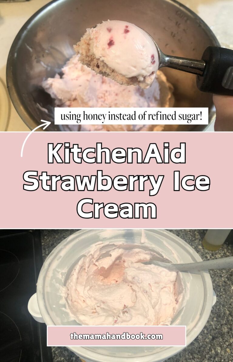 KitchenAid Strawberry Ice Cream (No Refined Sugar)