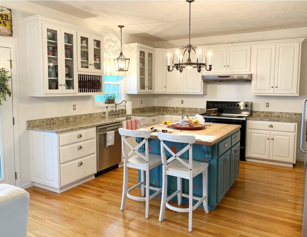kitchen cabinets painted in alabaster