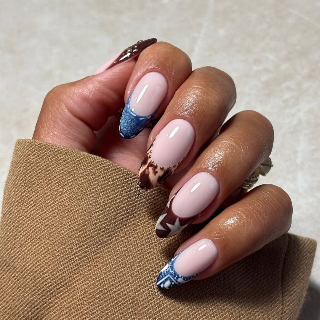Western Night French Tips