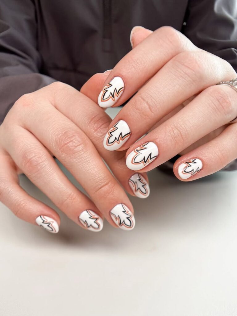 Simple Western Design White Nails