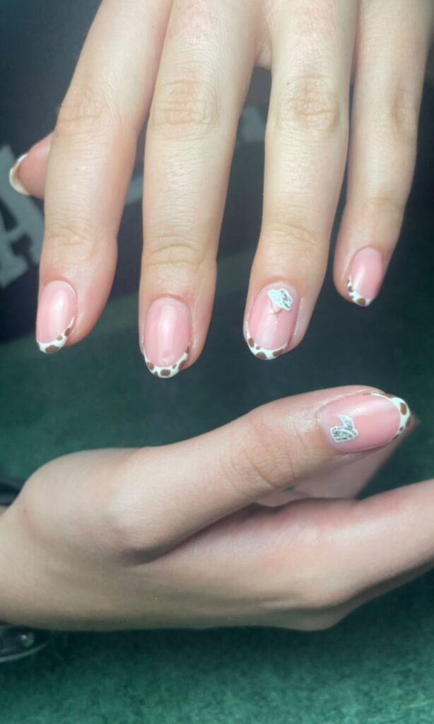 Dainty French Tips with Small Western Accents